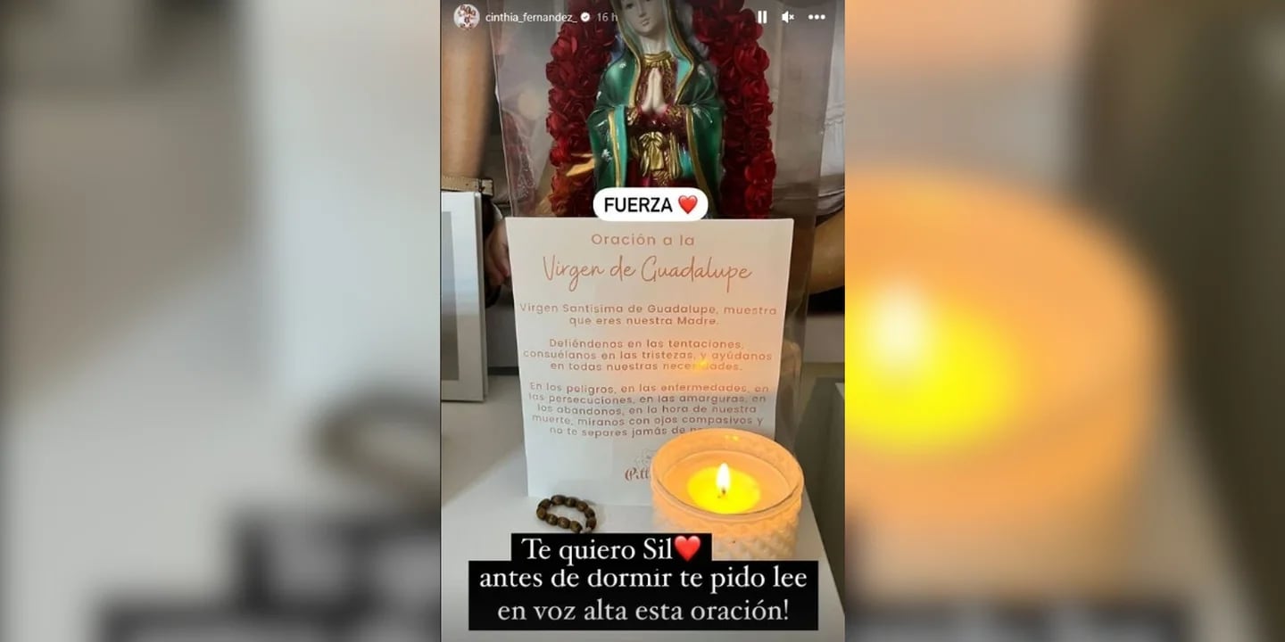 "Te quiero...": Cinthia Fernández mostró el altar que hizo para Silvina Luna en su casa