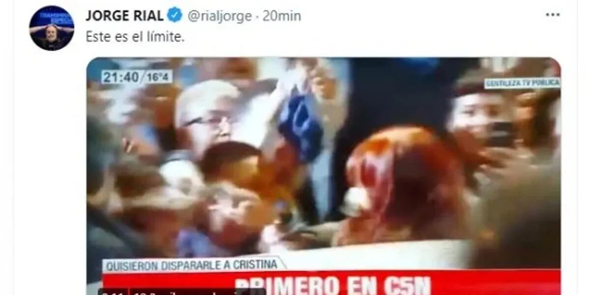 La reacción de Jorge Rial luego de que alguien intentara dispararle a Cristina Kirchner: “Esto es gravísimo”