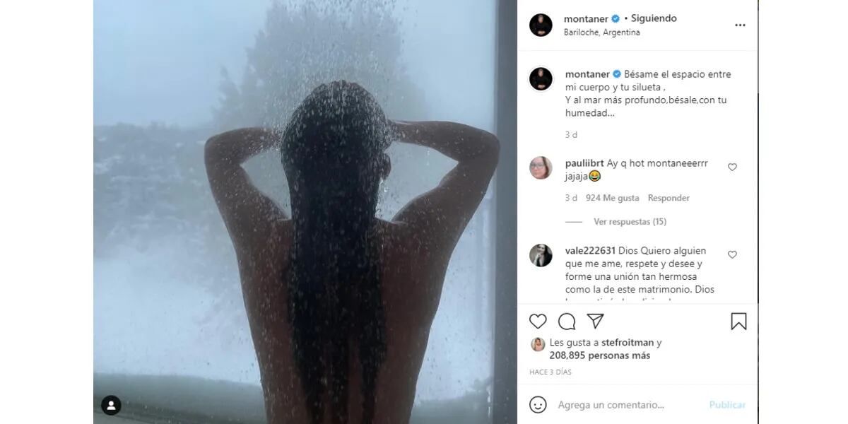 Ricardo Montaner publicó una foto de su esposa desnuda: “Bésale, con tu humedad”