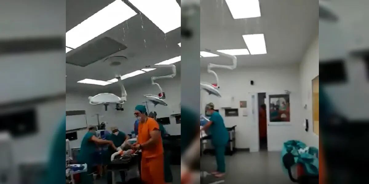 Estaban operando a un paciente y en el quirófano empezó a llover: “Culpan al personal”