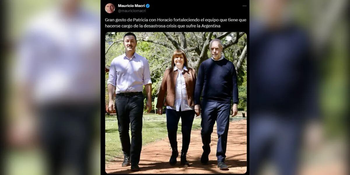 Mauricio Macri apoyó la decisión de sumar a Horacio Rodríguez Larreta al posible gobierno de Patricia Bullrich