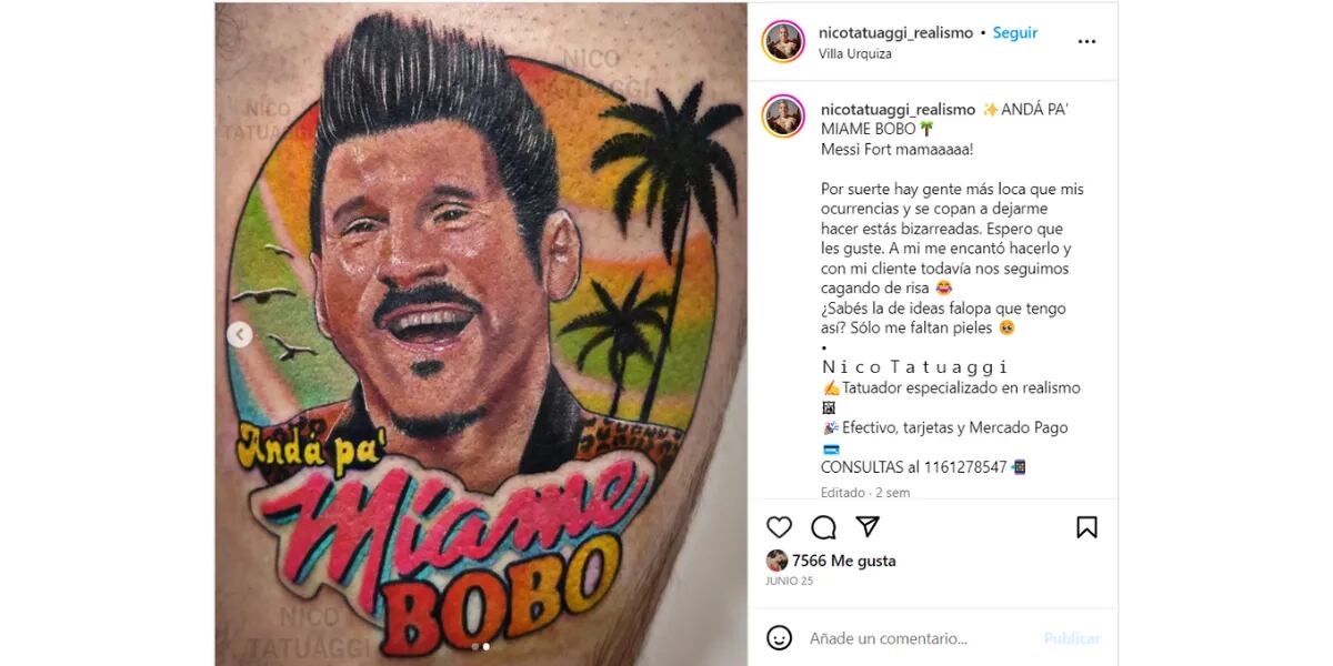 Se hizo un tatuaje por la llegada de Lionel Messi al Inter Miami y causó furor entre los hinchas: “Messi Fort”