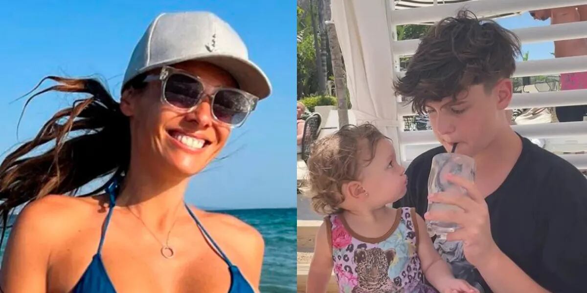 Playa, miradas cómplices y diversión: la tierna foto que compartió Pampita de sus hijos Bautista y Ana en Ibiza