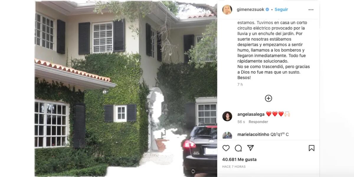 Susana Giménez sufrió un incendio en su casa de Miami: “Un susto”