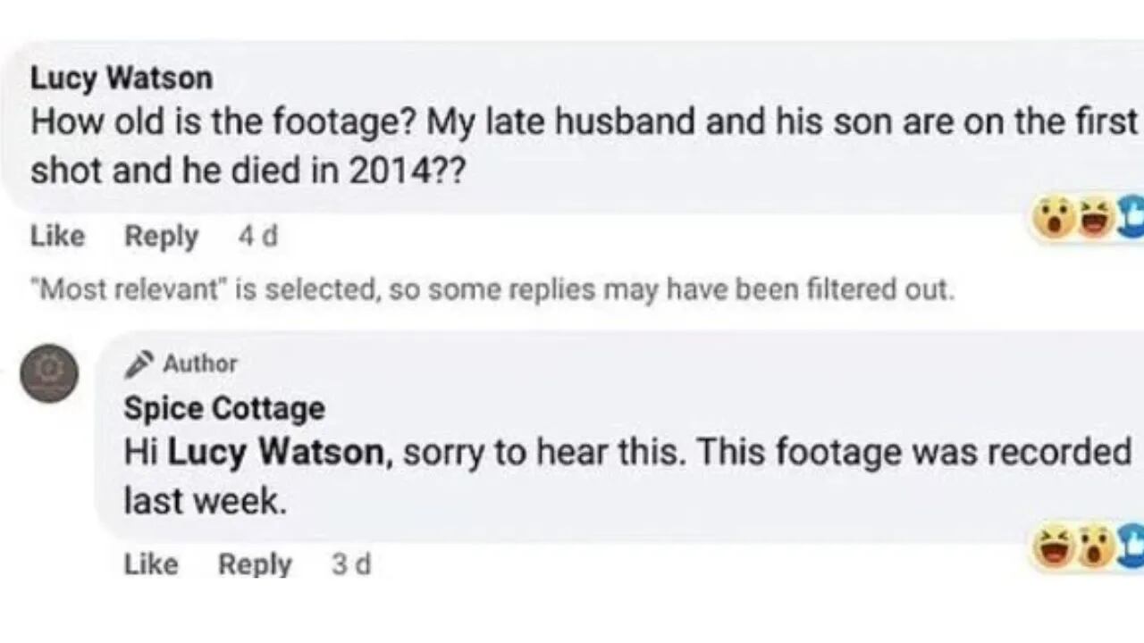 El posteo que dejó la mujer sobre el video. Foto: Facebook/Spice Cottage