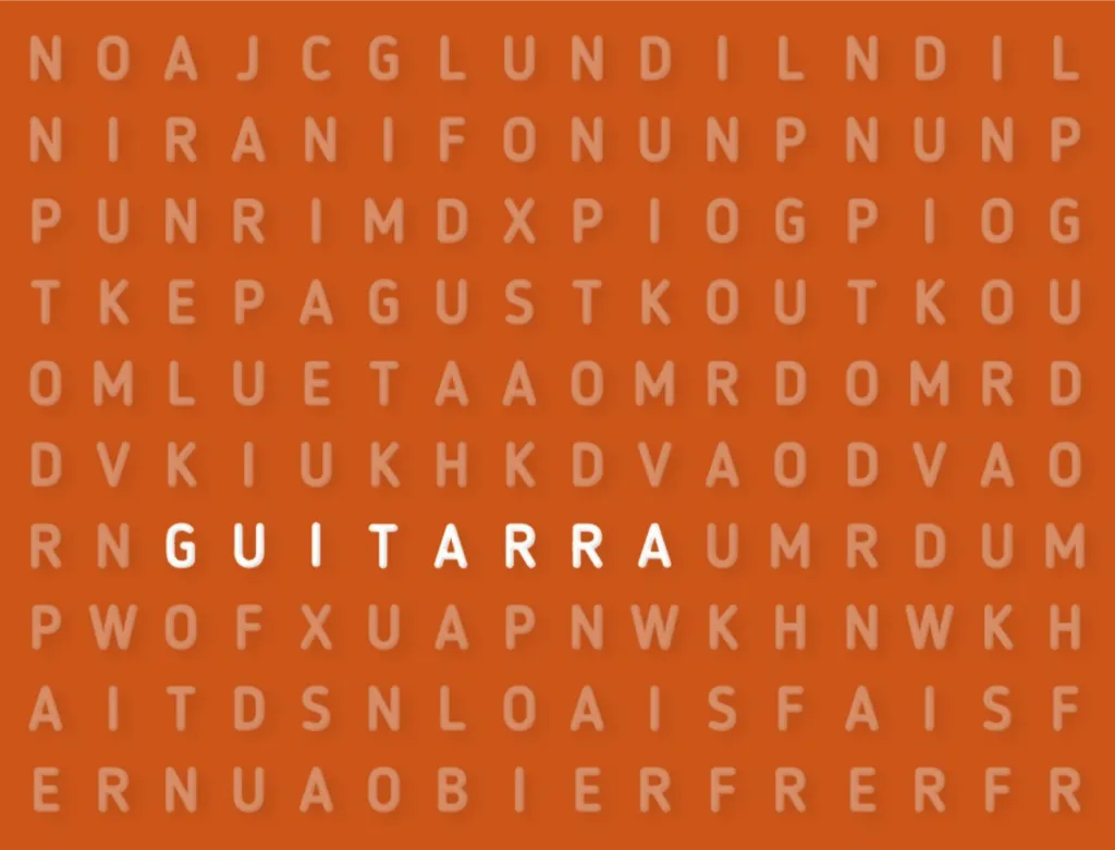 Reto visual para detallistas: encontrar la palabra “GUITARRA” en menos de 7 segundos