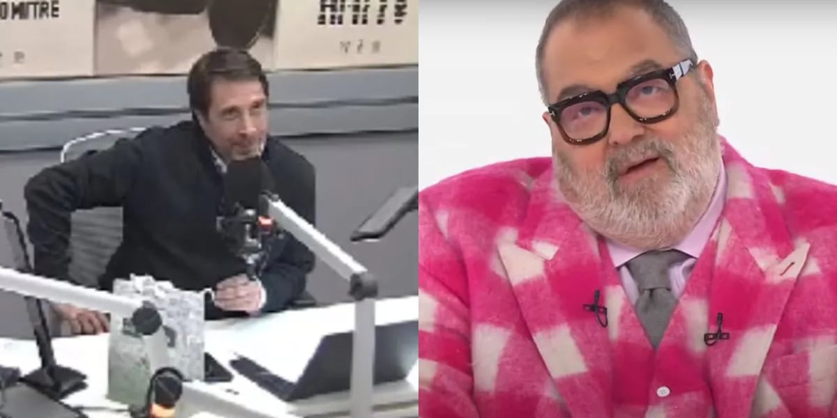 Eduardo Feinmann no dio más con el traje rosa que Jorge Lanata usó en PPT y el aire de Radio Mitre se descontroló: “Solamente vos”