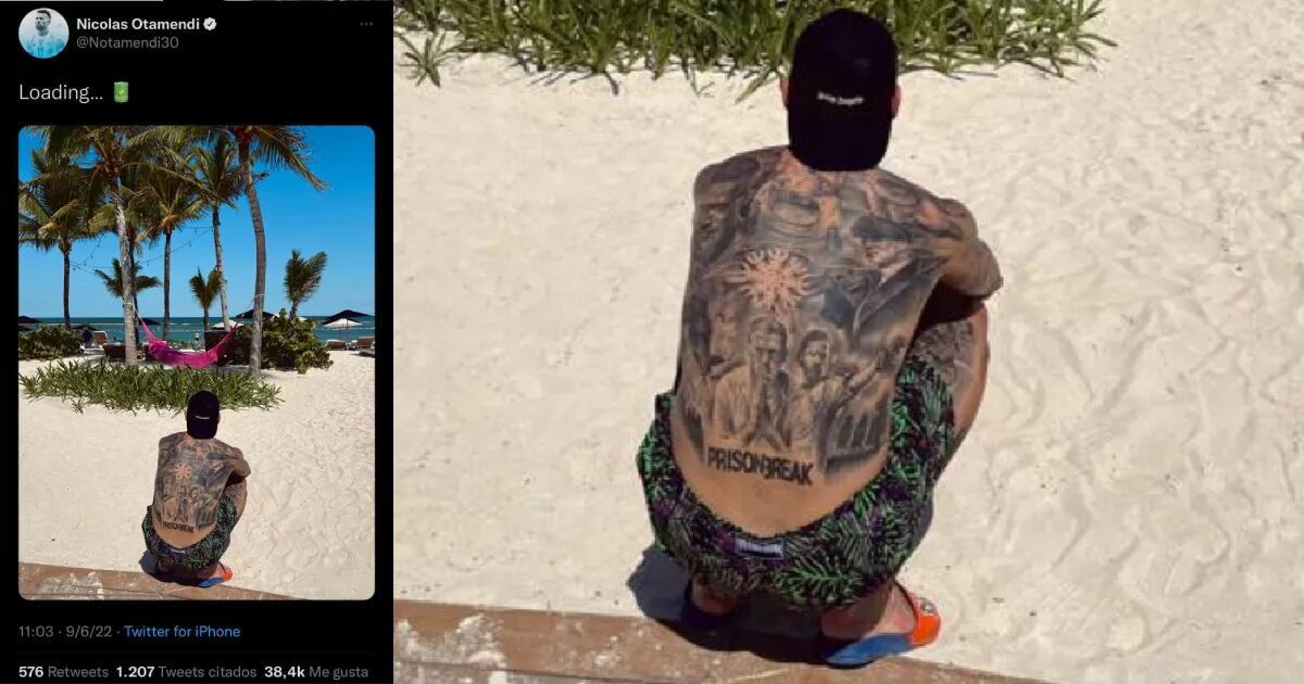 Nicolás Otamendi mostró en detalles sus tatuajes y desató una ola de comentarios: “Te faltó uno”