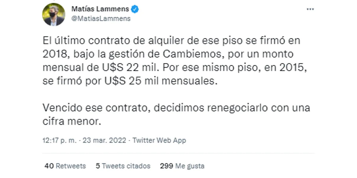 Matías Lammens Twitter