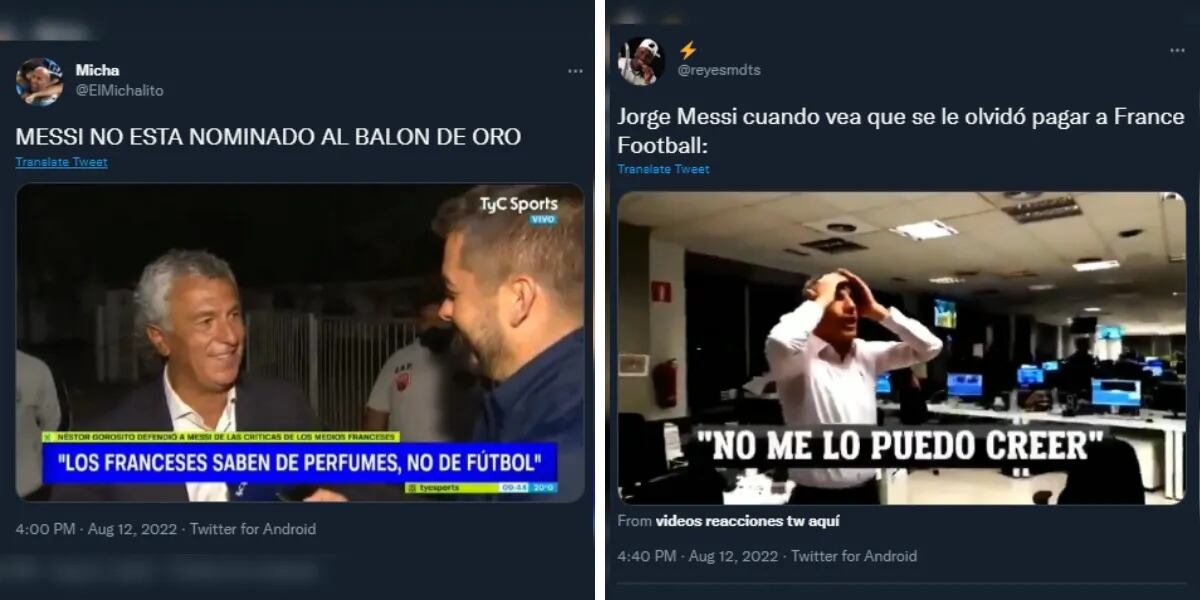 Lionel Messi no fue nominado al Balón de Oro y los memes se llevaron todos los premios