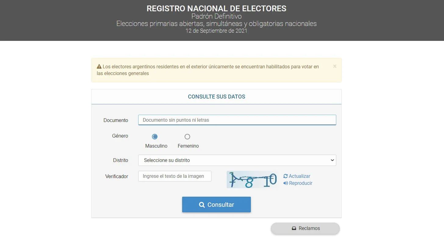 Elecciones 2021: la Cámara Electoral publicó el padrón definitivo para saber dónde se vota