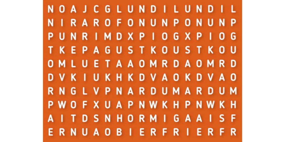 Reto visual: encontrar la palabra “HORMIGA” en menos de 8 segundos