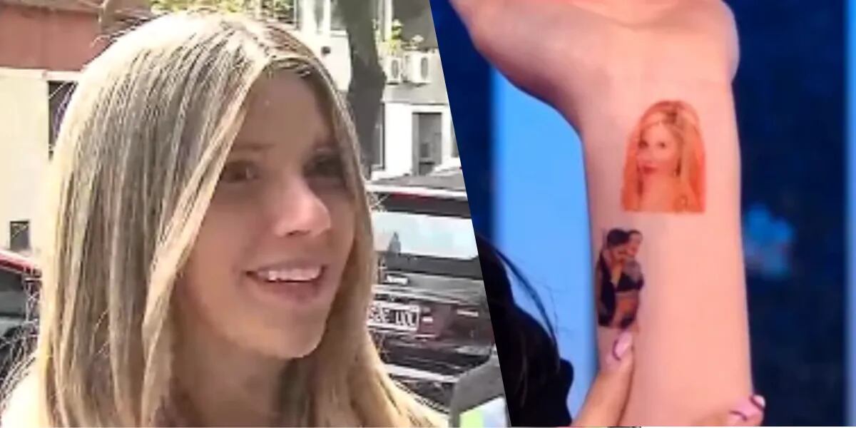 La reacción de Laurita Fernández al ver el tatuaje que una fan se hizo de ella y Fede Bal: “No me hago responsable”