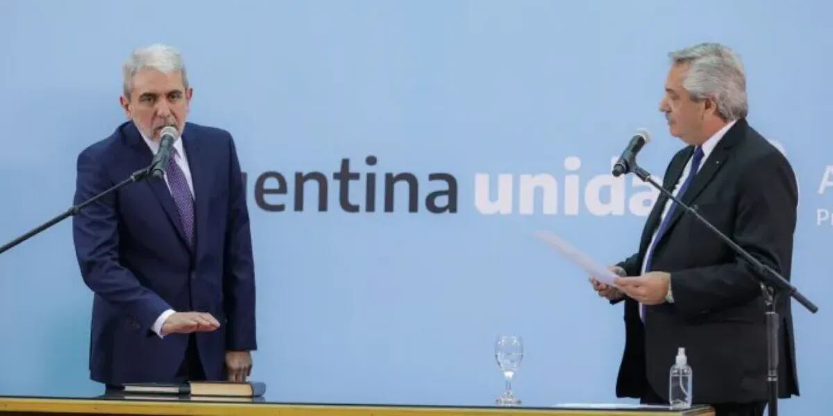Aníbal Fernández, tras asumir como ministro de Seguridad: "Si hay algo que no me gusta tibio es el mate y el peronismo"