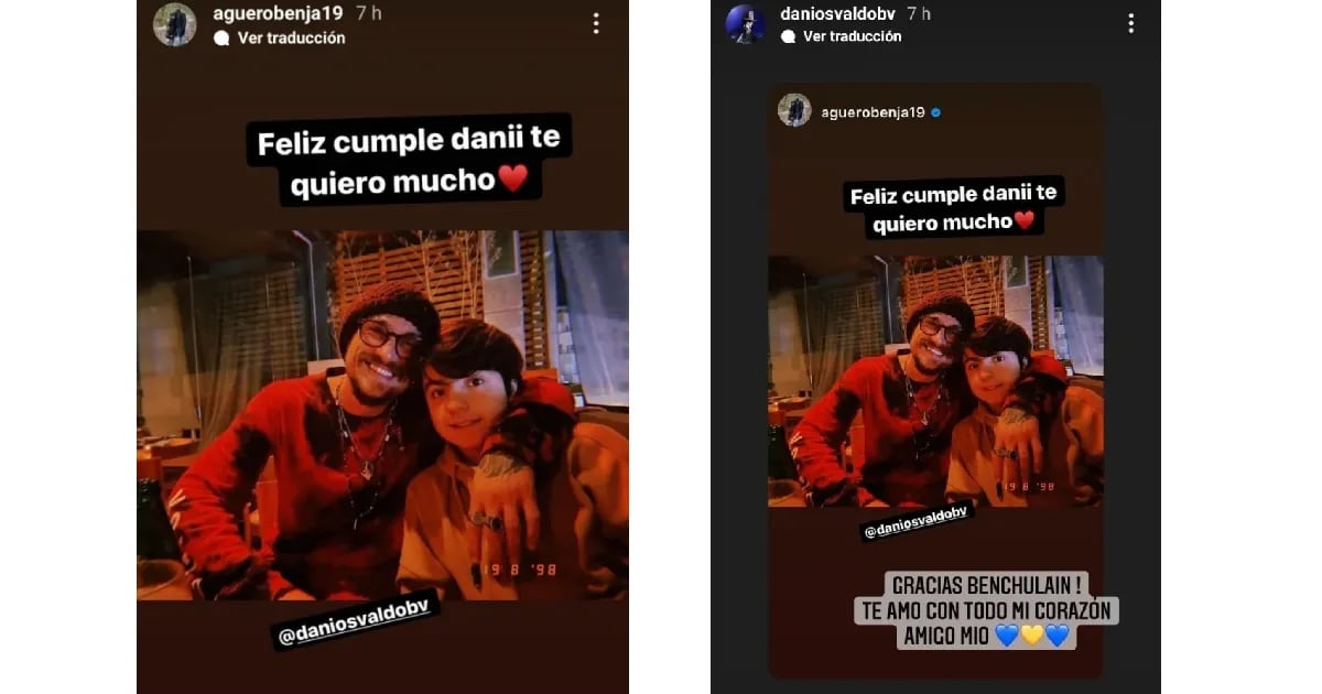 Benjamín Agüero, el hijo de Gianinna Maradona, saludó a Daniel Osvaldo por su cumpleaños: “Te quiero mucho”