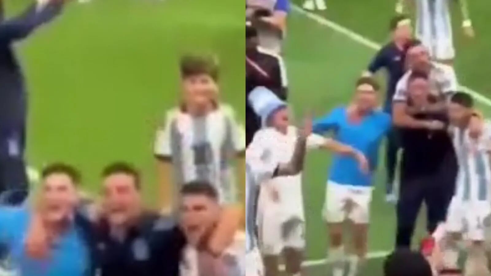 Se viralizó un video inédito del alocado festejo de Lionel Scaloni en la final del Mundial Qatar 2022