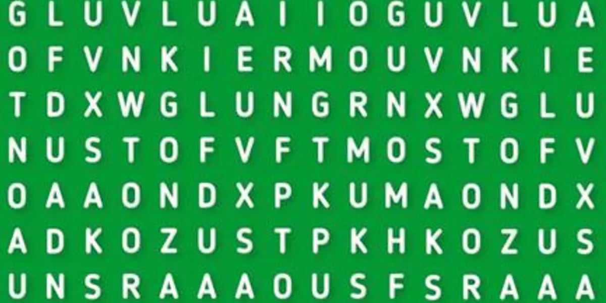Reto visual para resolver en 10 segundos: encontrar la palabra VENUS en la sopa de letras