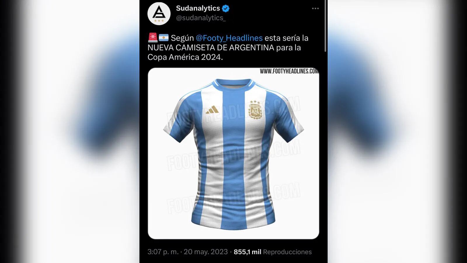 Se filtró la posible nueva camiseta de la Selección Argentina y un detalle alarmó a todos: “Lo más grasa posible”