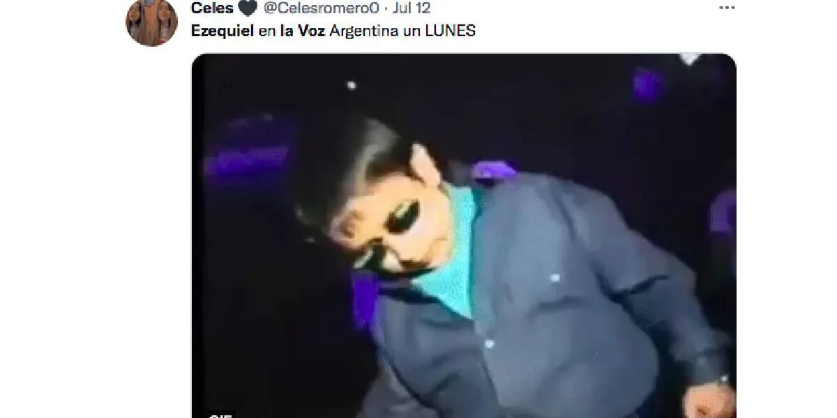 Ezequiel Pedraza cantó cuarteto en  “La Voz Argentina” y los memes no faltaron