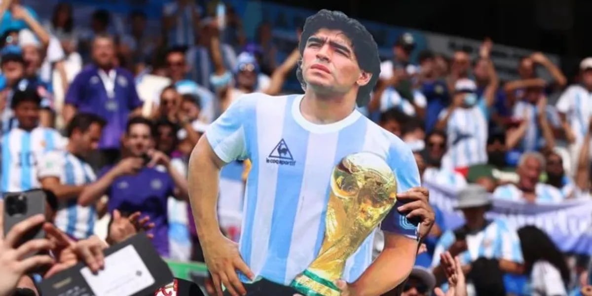 El emotivo homenaje a Maradona en la final de Argentina vs. Francia en el Mundial Qatar 2022