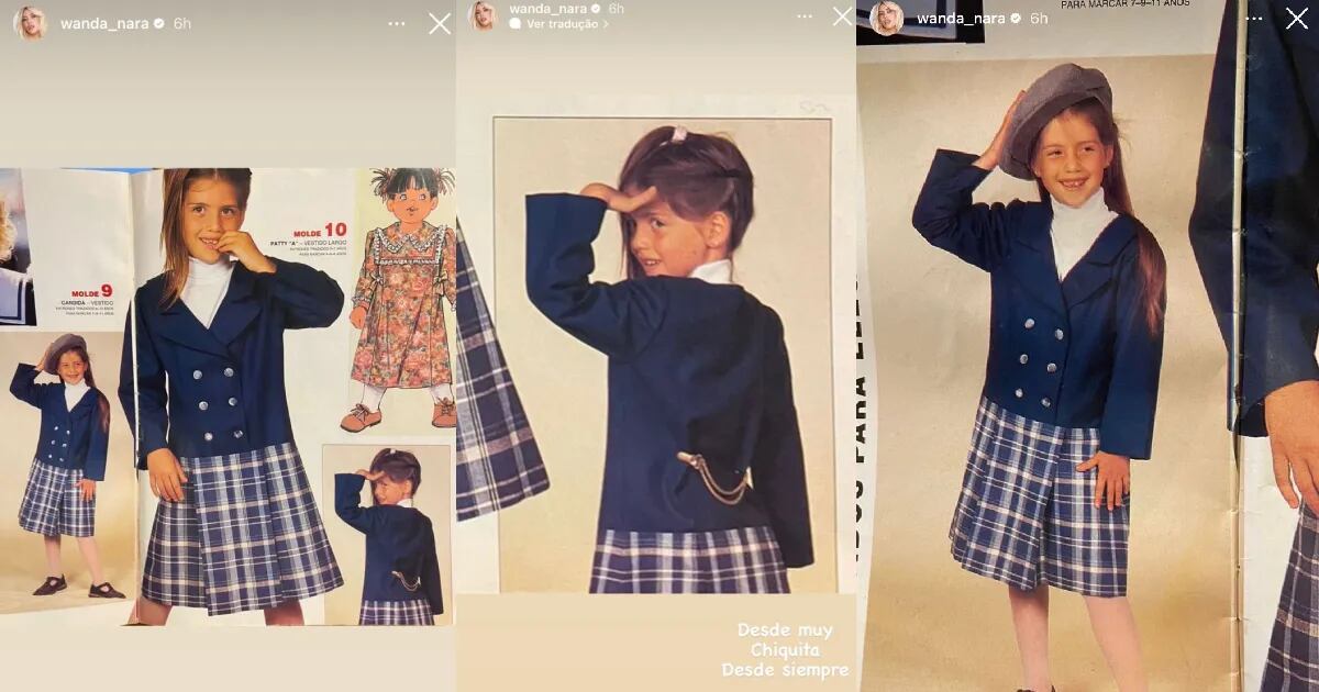Wanda Nara compartió fotos de cuando era chica y demostró que sus hijas son un calco de ella: “Desde siempre”