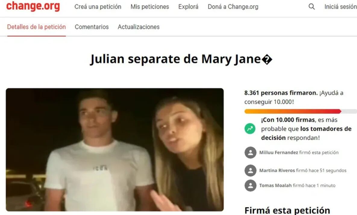 Juntan firmas para que Julián Álvarez deje a su novia tras la polémica: “Arruina su imagen pública”
