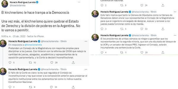 Horacio Rodríguez Larreta: “El kirchnerismo quiere quebrar el Estado de Derecho y la división de poderes en la Argentina”