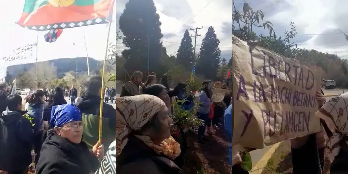 Mapuches protestaron durante la visita de Alberto Fernández a San Martín de los Andes: “Pisando nuestro suelo”