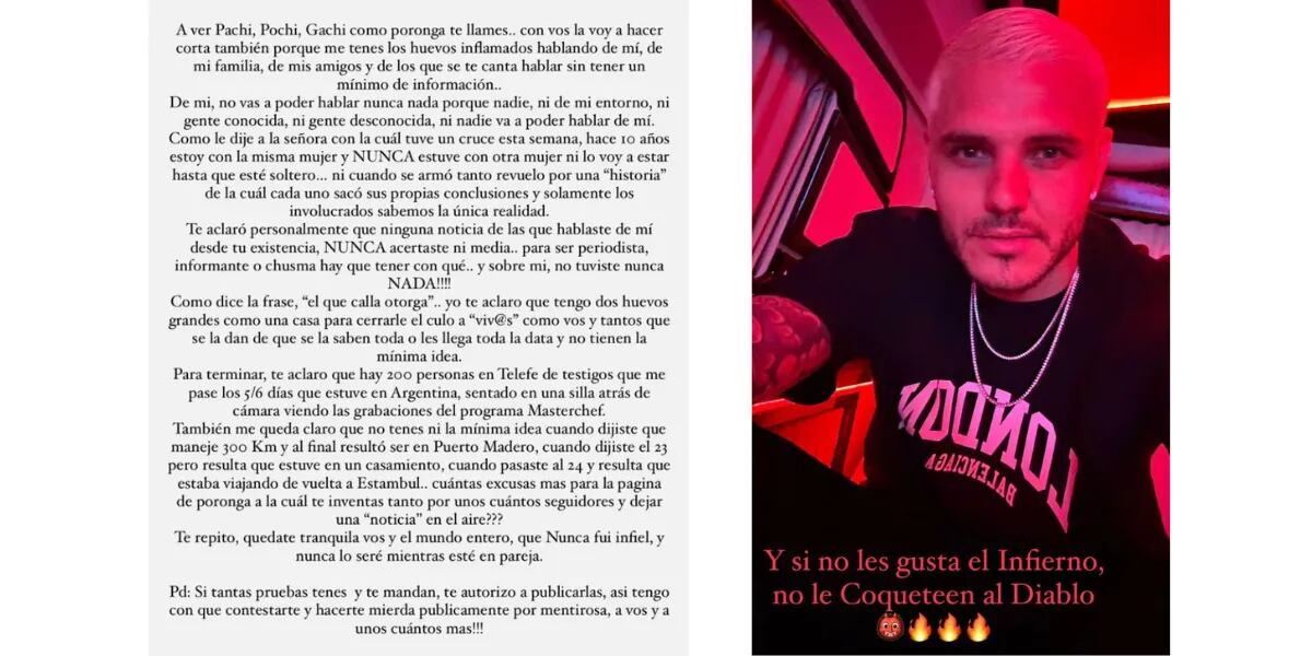 El agresivo descargo de Mauro Icardi tras los rumores de infidelidad: “Hacerte mierda públicamente”