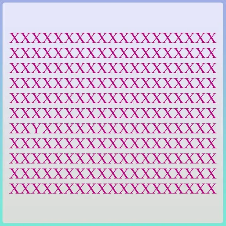 El reto visual que muy pocos son capaces de resolver: encontrar la letra “Y” oculta entre las “X”