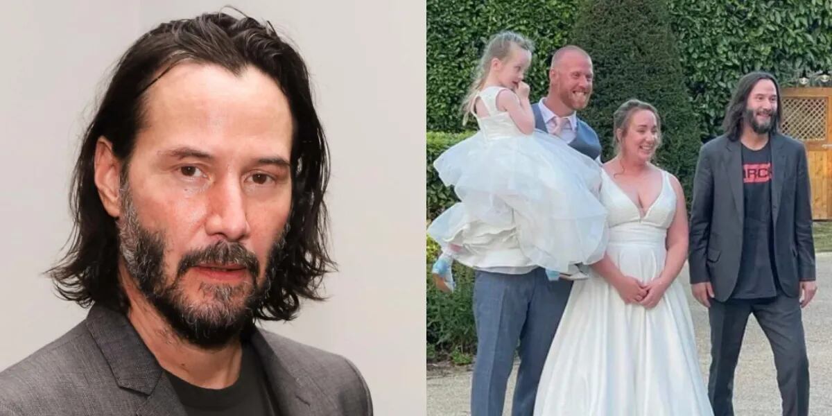 Keanu Reeves cayó de sorpresa en un casamiento y las fotos se volvieron virales