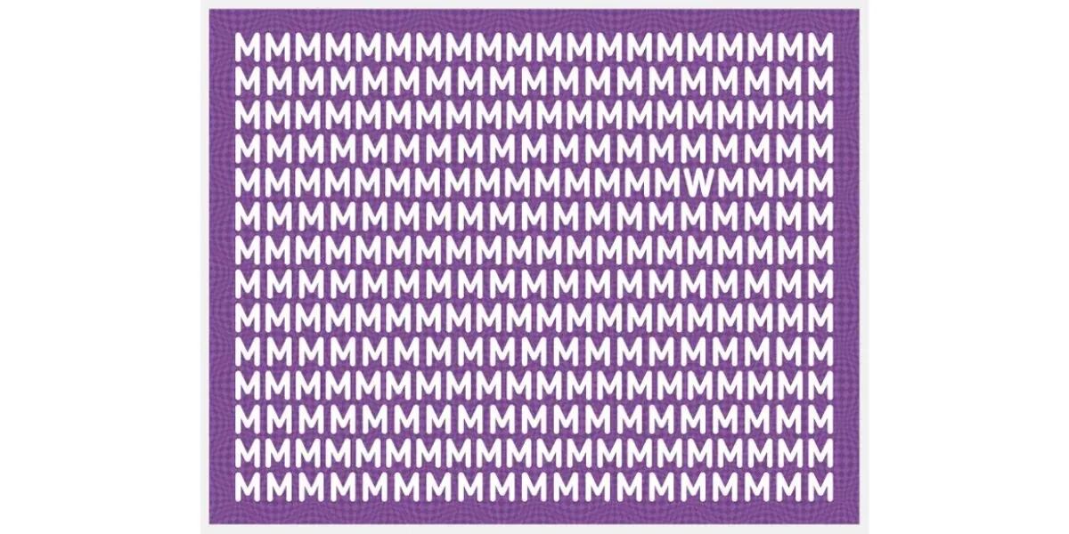 Desafío visual de máxima dificultad: encontrá la letra 'W' oculta entre las 'M'