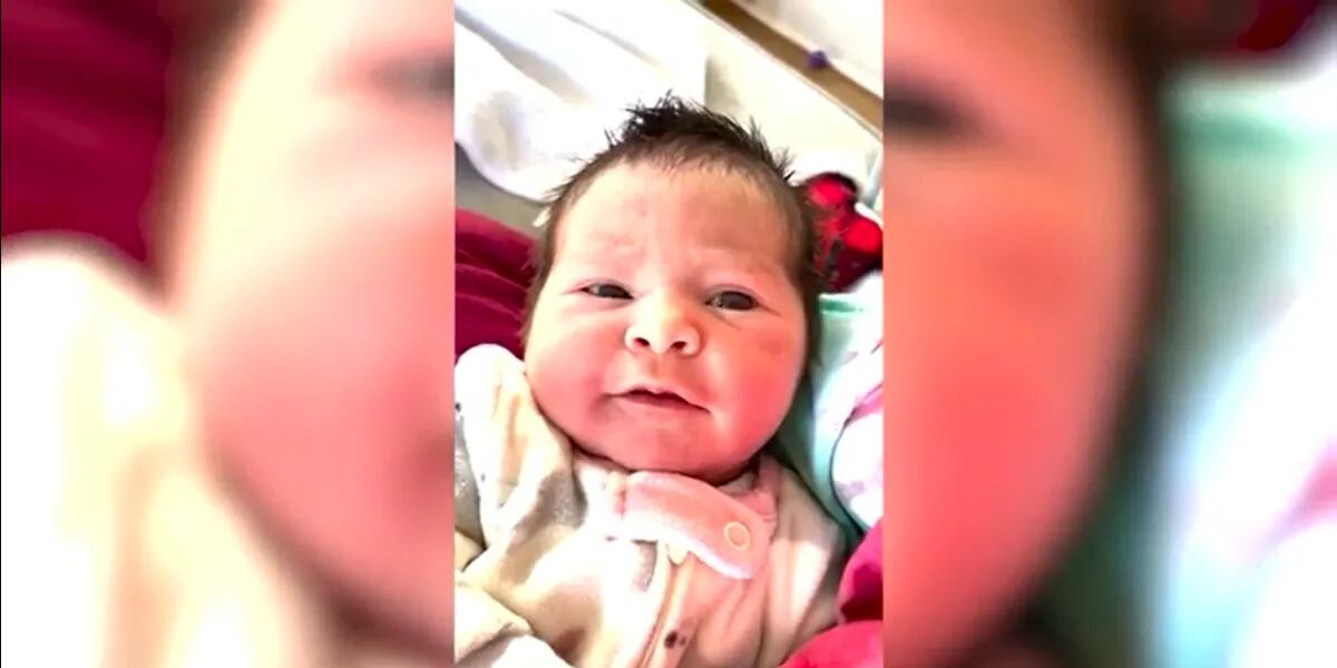 Una bebé recién nacida dijo "hola", su mamá lo registró en un video y se hizo viral