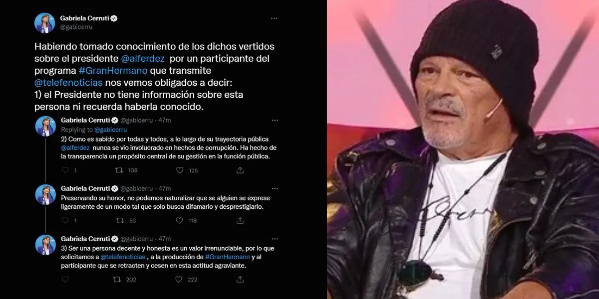 La tajante reacción de Alfa de Gan Hermano al hablar de las coimas de Alberto Fernández: “Buscar los archivos”