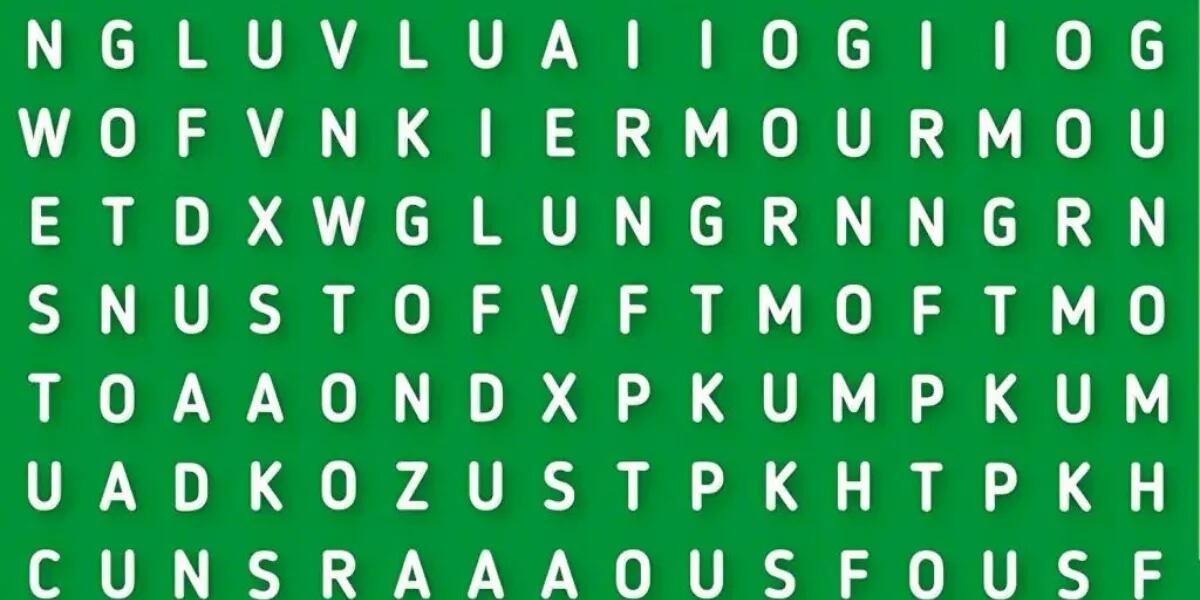 Reto visual nivel fácil: encontrar la palabra “BÚHO” en la sopa de letras