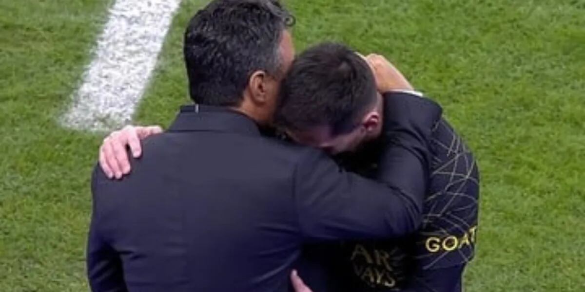 El emocionante abrazo entre Lionel Messi y Marcelo Gallardo en el amistoso del PSG y Riyadh Season 