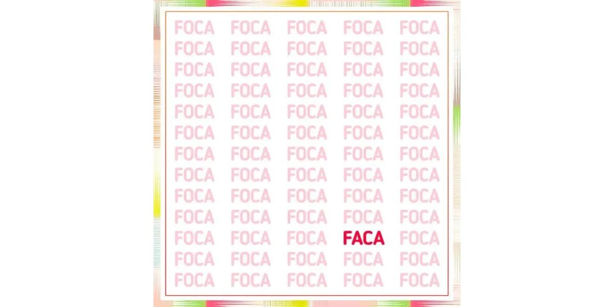 Reto visual para detallistas: encontrar la palabra “FACA” en medio de una multitud de “FOCA”