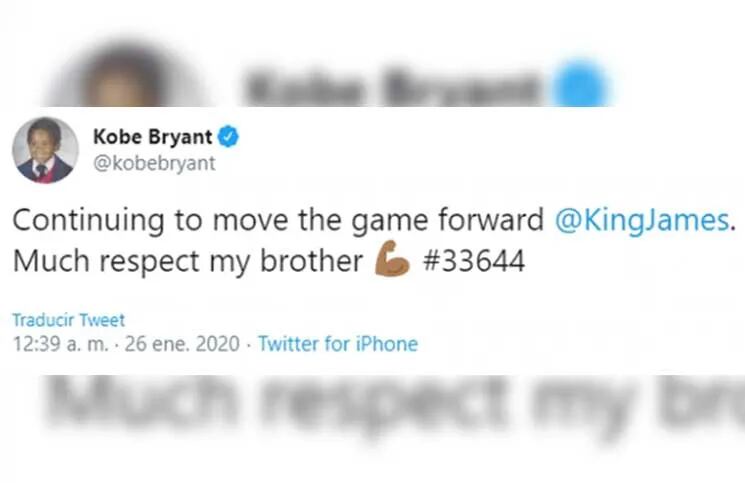 La última publicación de Kobe Bryant en las redes sociales