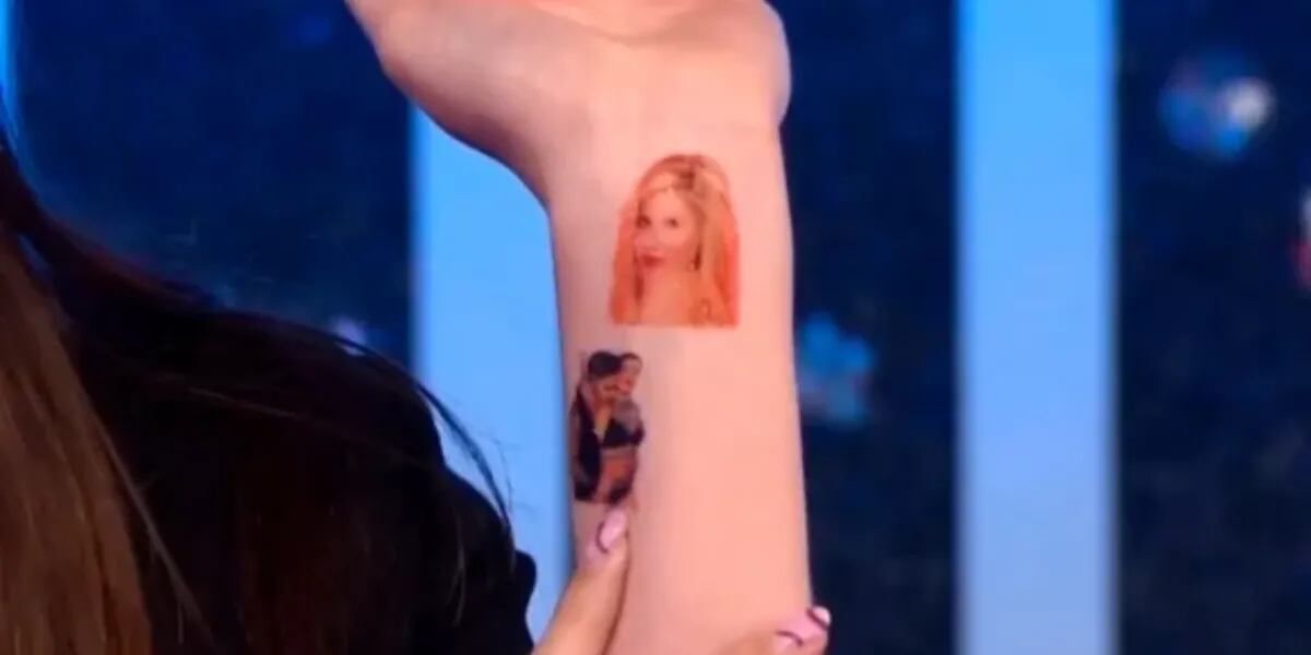 La reacción de Laurita Fernández al ver el tatuaje que una fan se hizo de ella y Fede Bal: "No me hago responsable"