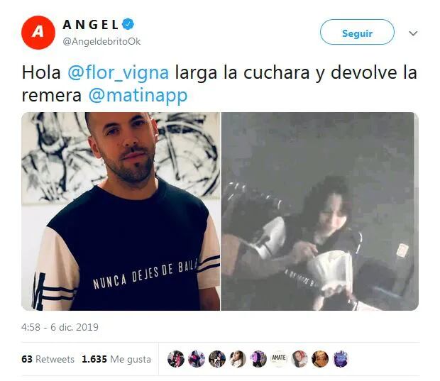 El guiño de Flor Vigna a Mati Napp: usó una remera de su coach