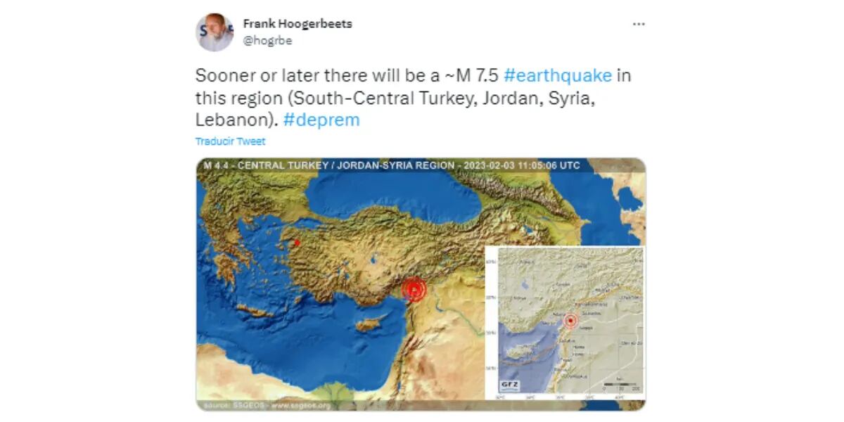 Un geólogo predijo el terremoto de Turquía dos días antes de la tragedia: “Tarde o temprano"