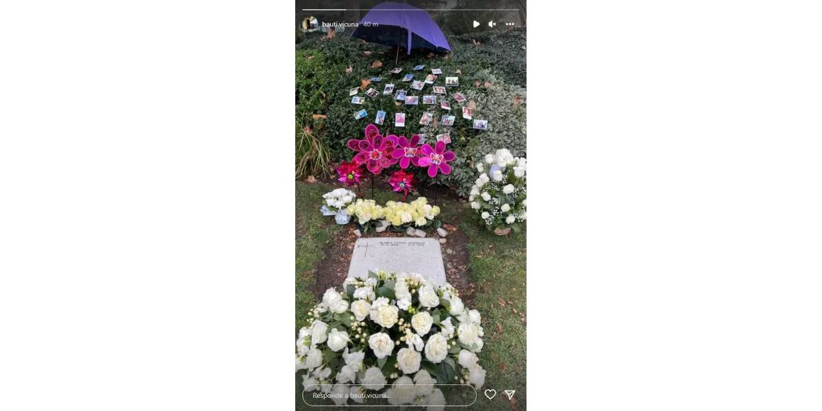 Bautista Vicuña compartió una desgarradora imagen de la tumba de Blanca a 10 años de su muerte