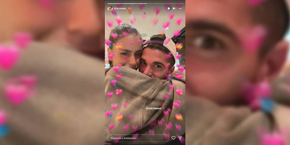 Tini Stoessel subió un video a los besos con Rodrigo De Paul luego de que él viaje de emergencia a la Argentina