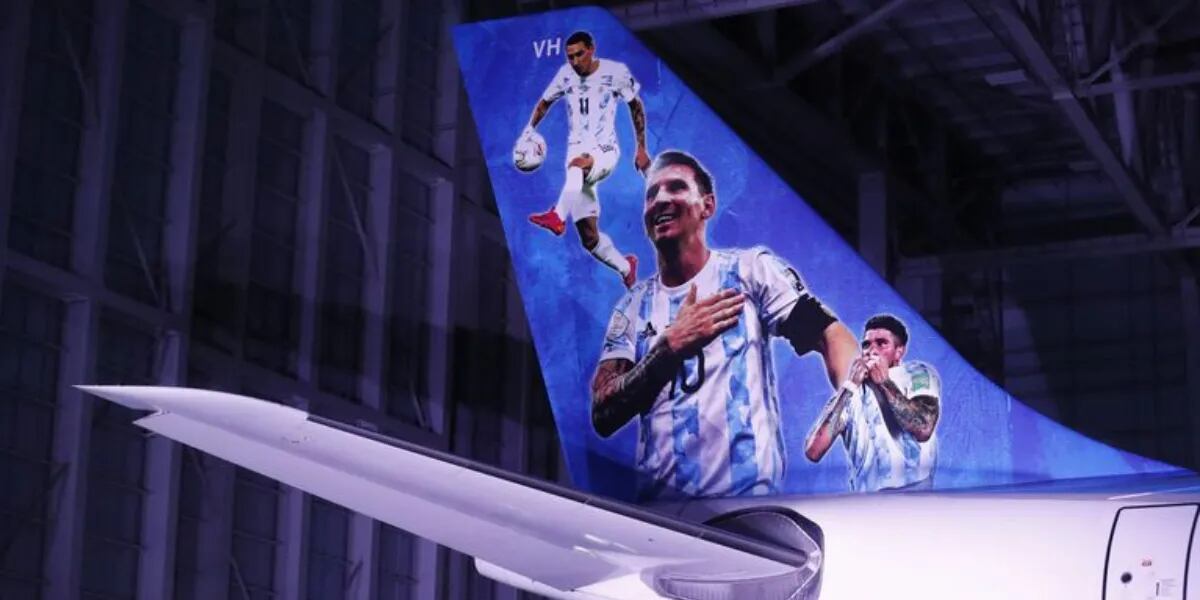 Salieron a la luz las primeras fotos del avión que llevará a la Selección a Qatar