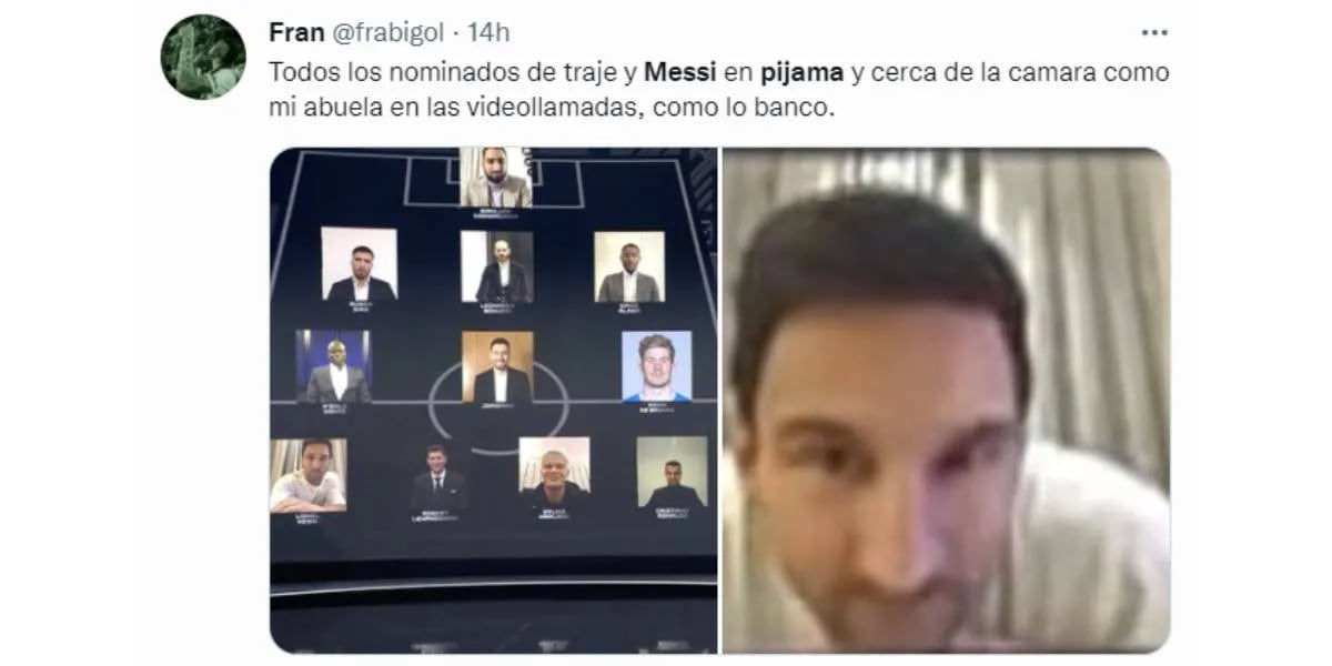 Messi resaltó con su look de entrecasa en la ceremonia The Best y alborotó las redes: “¿Está en pijama?”