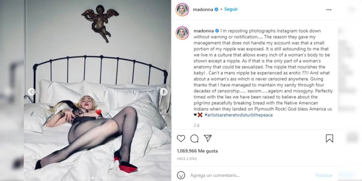 Madonna estalló contra Instagram por censurar sus fotos: “Sincronizados con las mentiras”