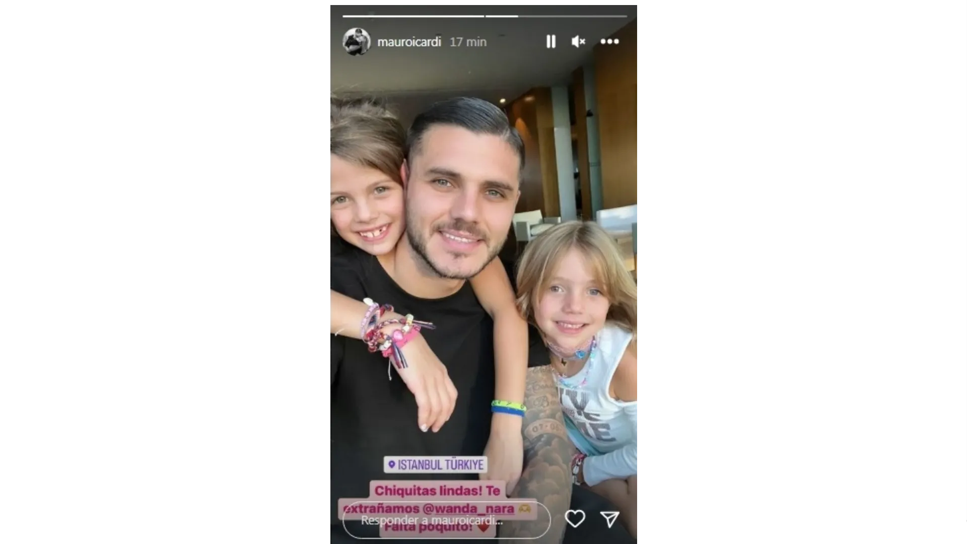 La desconcertante publicación de Mauro Icardi con sus hijas luego de que Wanda Nara confirmara la separación: “Te extrañamos”