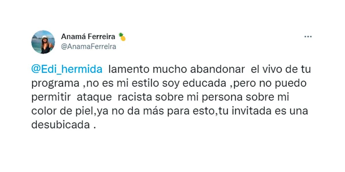 “Dejame hablar, mono”, el escandaloso comentario de Adriana Aguirre contra Anamá Ferreira en vivo