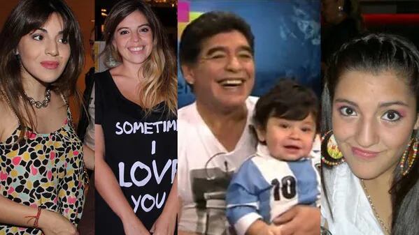 ¿Su preferida? Diego Maradona se tatuó el nombre de una de sus hijas