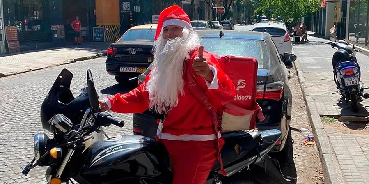 Un hombre disfrazado de Papá Noel detuvo a un ladrón en pleno centro de Rosario